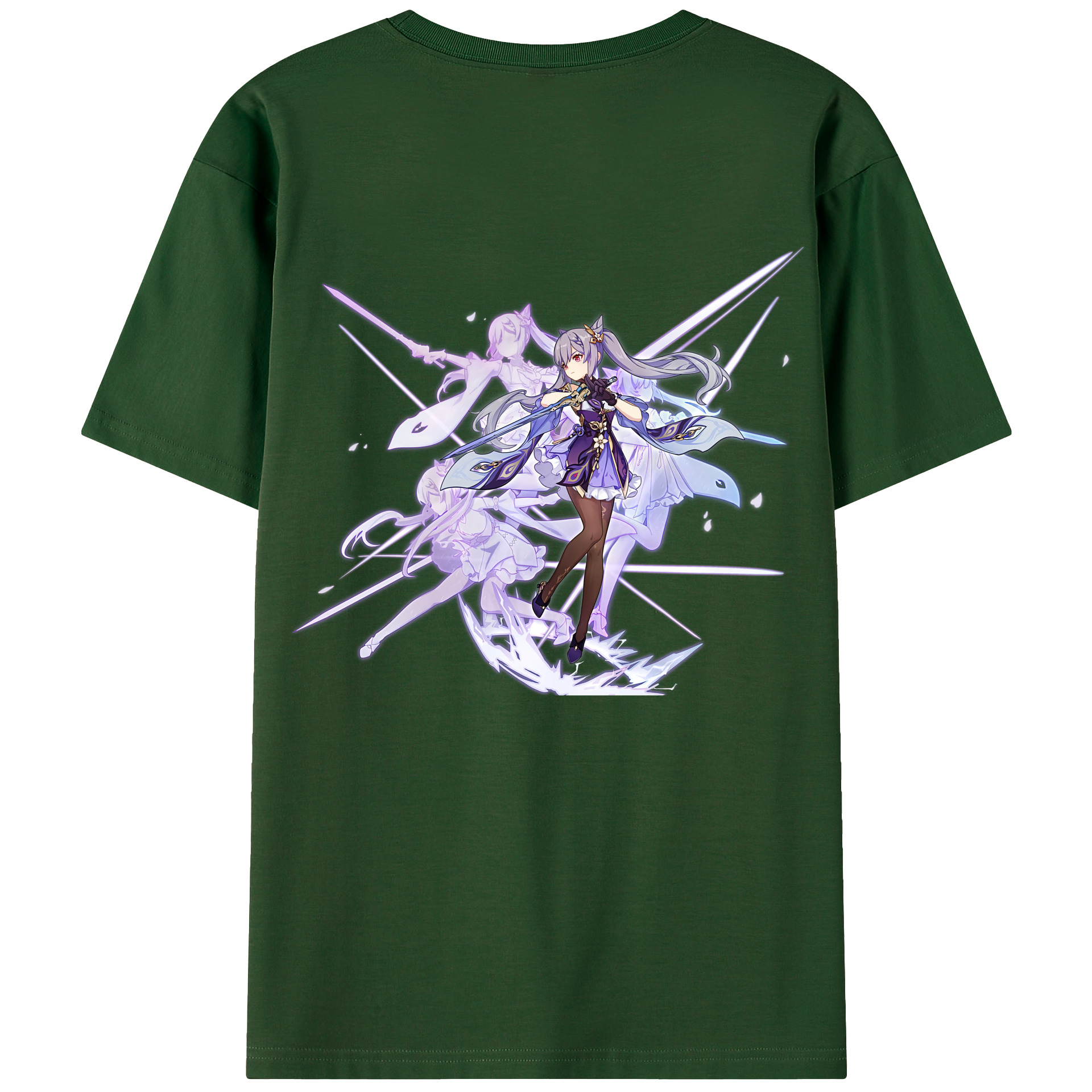げんし神 刻晴 こくせい genshin Kokusei 綿100％半袖Tシャツ（背面プリント）